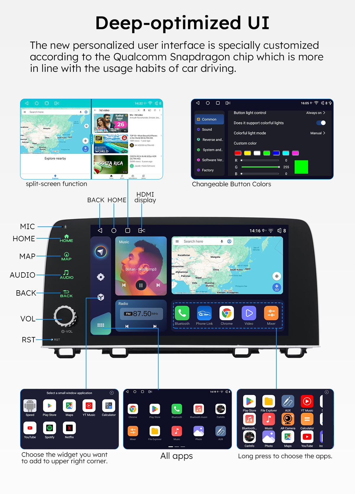 Honda CRV Android 12 head unit